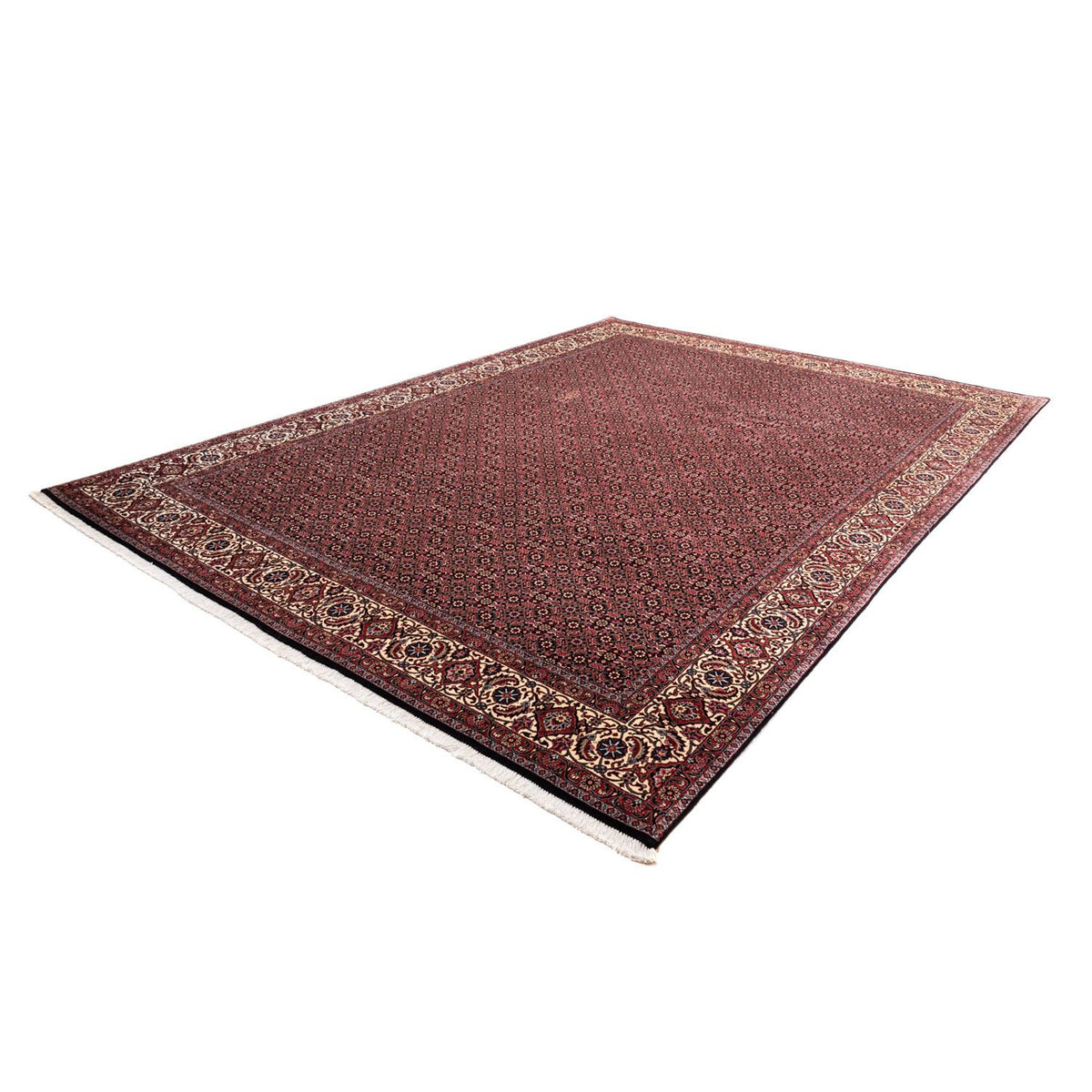 Alfombra persa - Bidjar - 346 x 250 cm - rojo oscuro