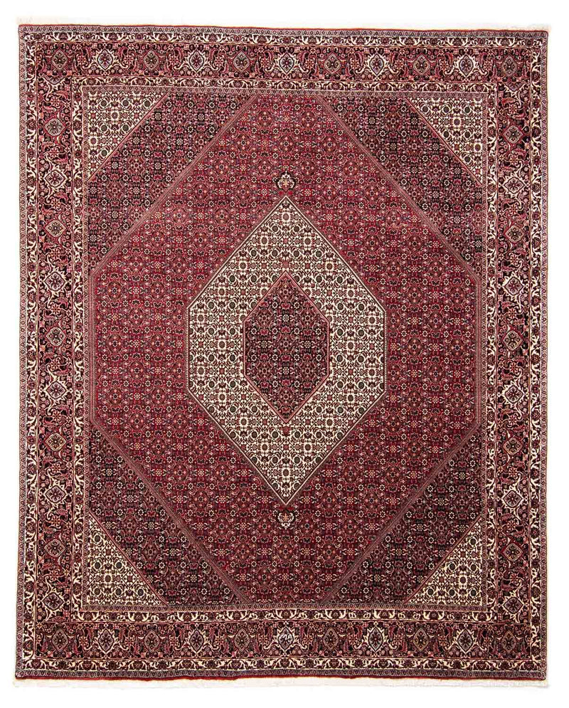 Alfombra persa - Bidjar - 303 x 250 cm - rojo oscuro