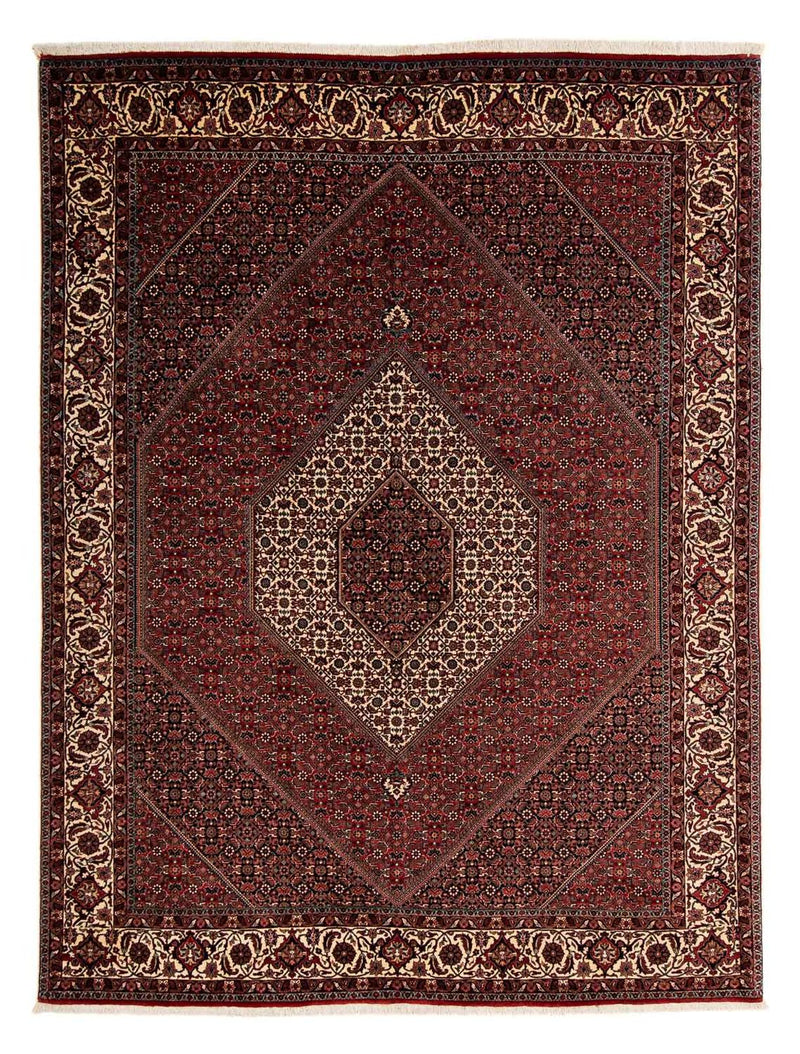 Alfombra persa - Bidjar - 259 x 200 cm - rojo oscuro