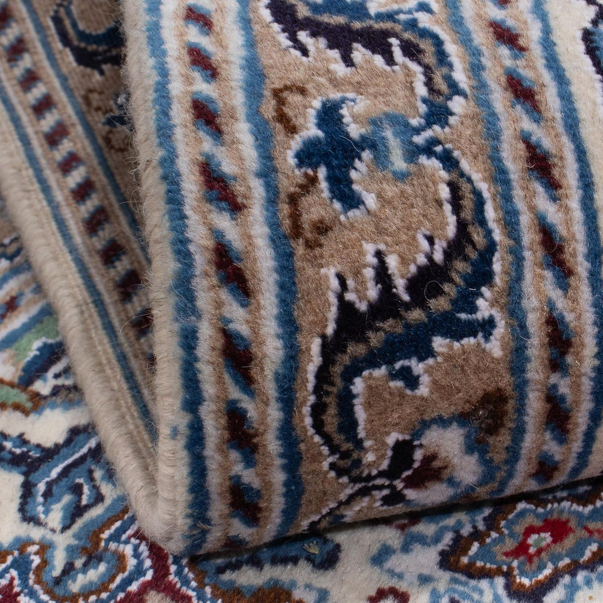 Alfombra persa - Nain cuadrado  - 209 x 194 cm - rojo oscuro