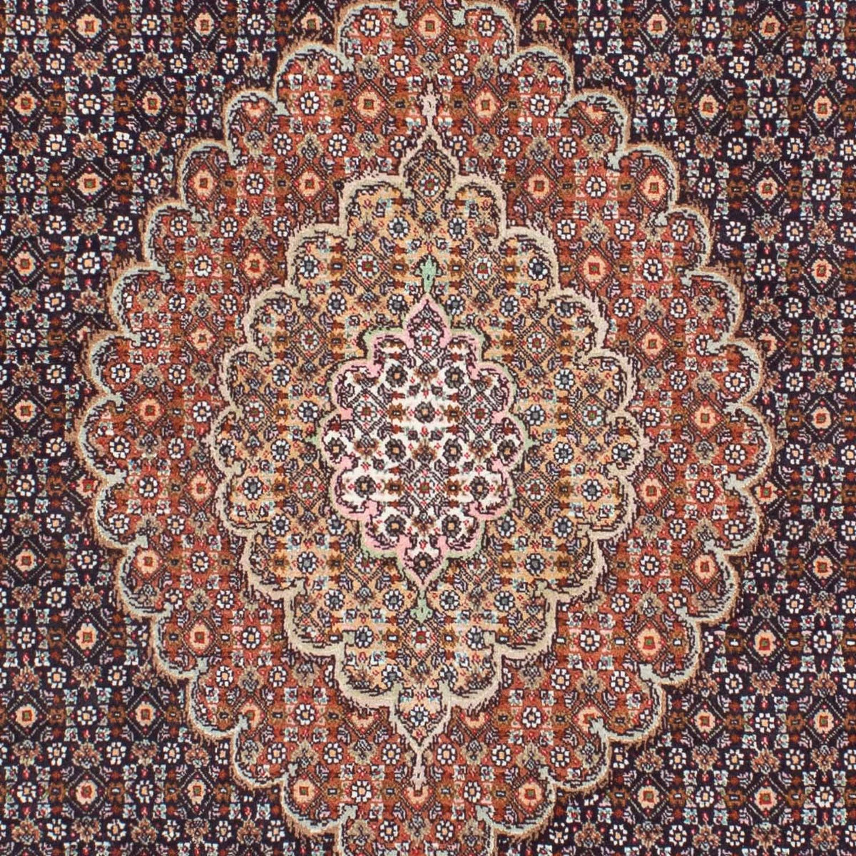 Alfombra persa - Tabriz - 205 x 154 cm - marrón oscuro