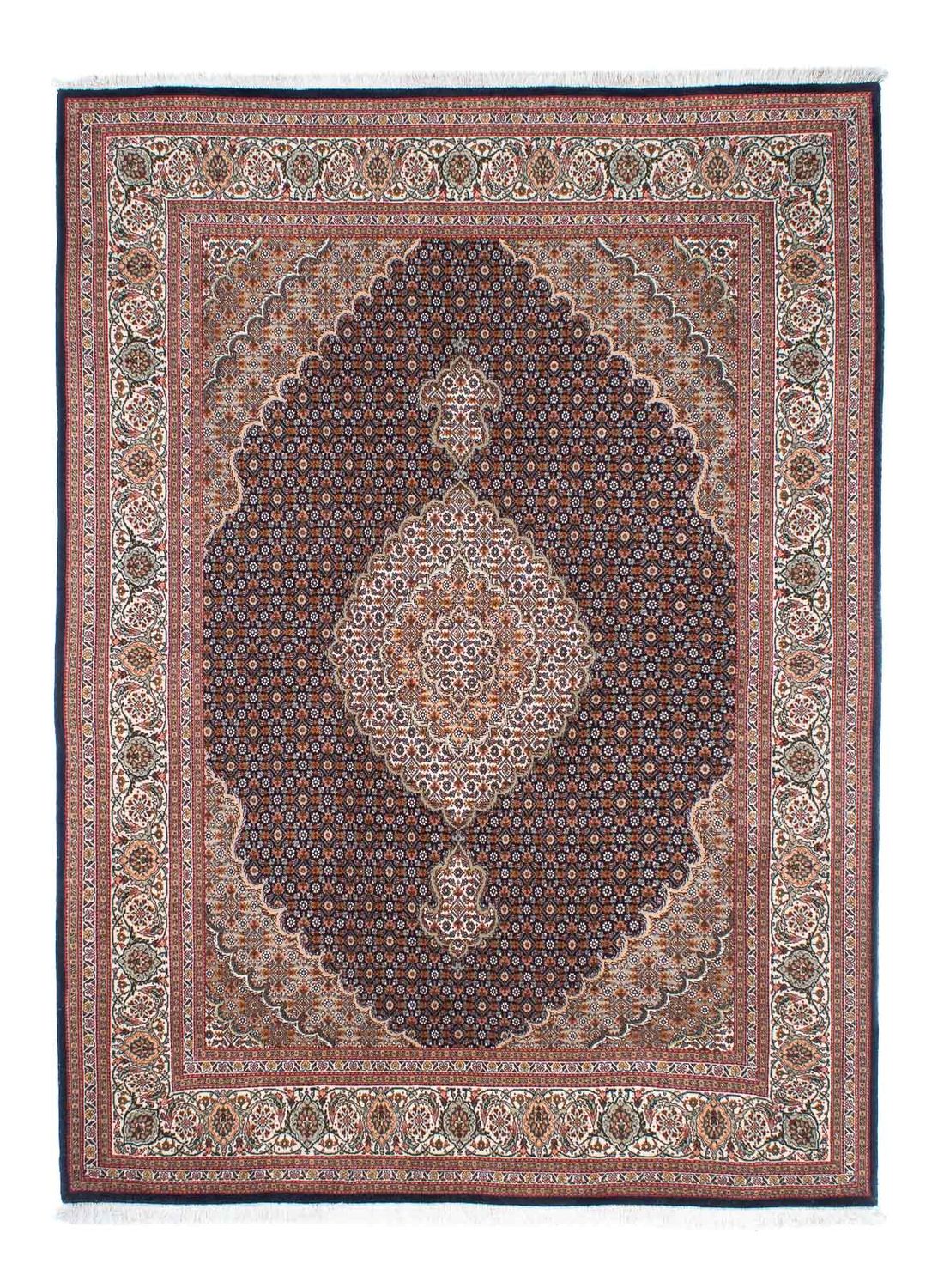 Alfombra persa - Tabriz - 210 x 155 cm - marrón oscuro