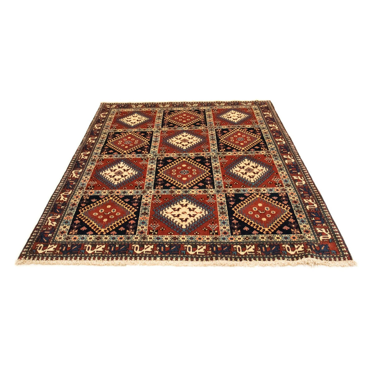 Alfombra persa - Nómada - 197 x 145 cm - multicolor