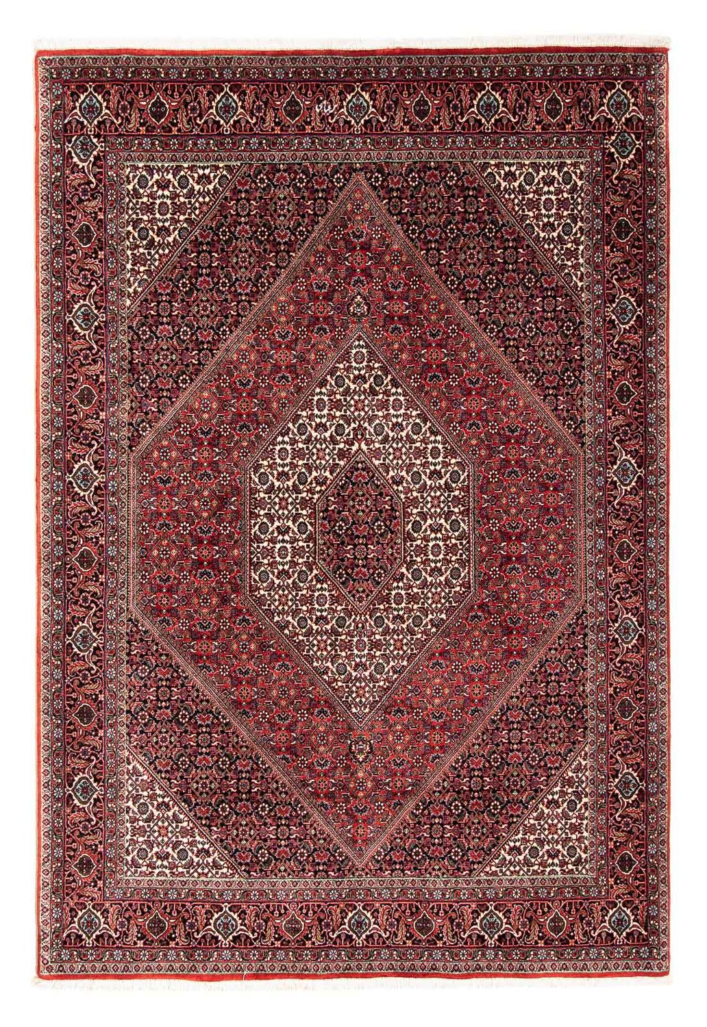 Alfombra persa - Bidjar - 245 x 167 cm - rojo oscuro