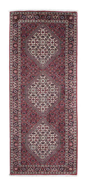 Alfombra de pasillo Alfombra persa - Bidjar - 198 x 77 cm - rojo
