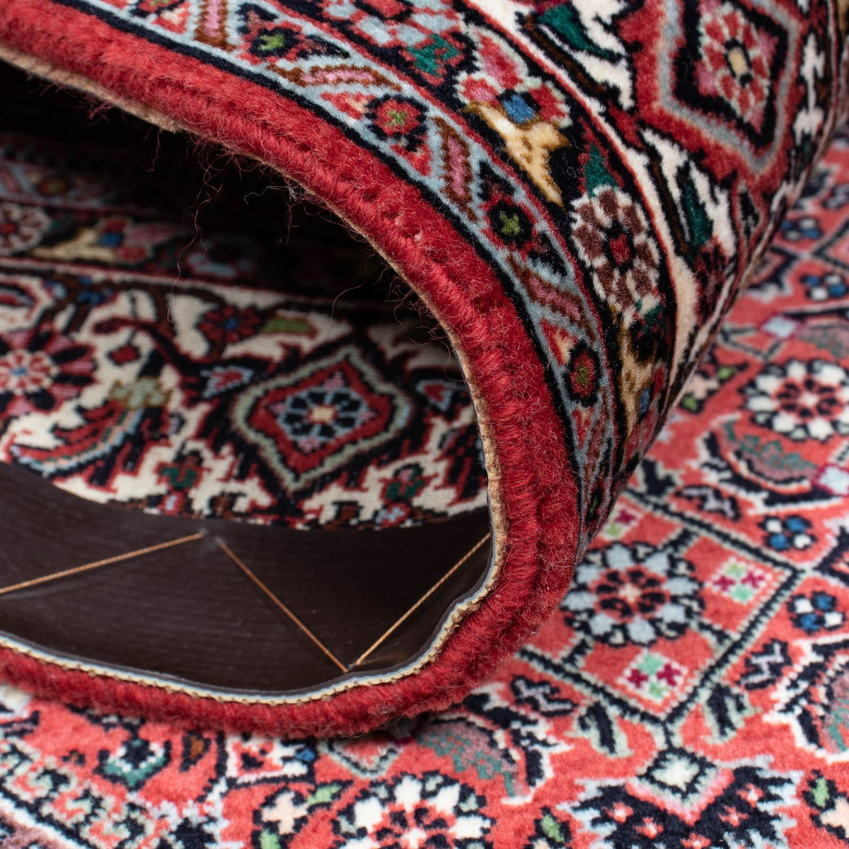 Alfombra persa - Bidjar - 210 x 135 cm - rojo claro