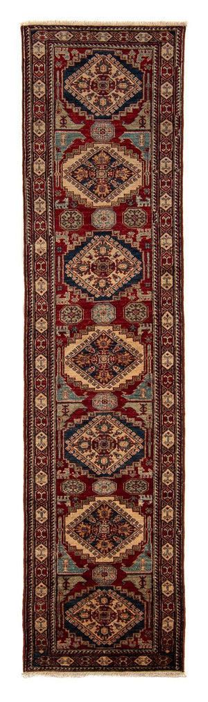 Alfombra de pasillo Alfombra Ziegler - Kazak - 302 x 77 cm - rojo oscuro