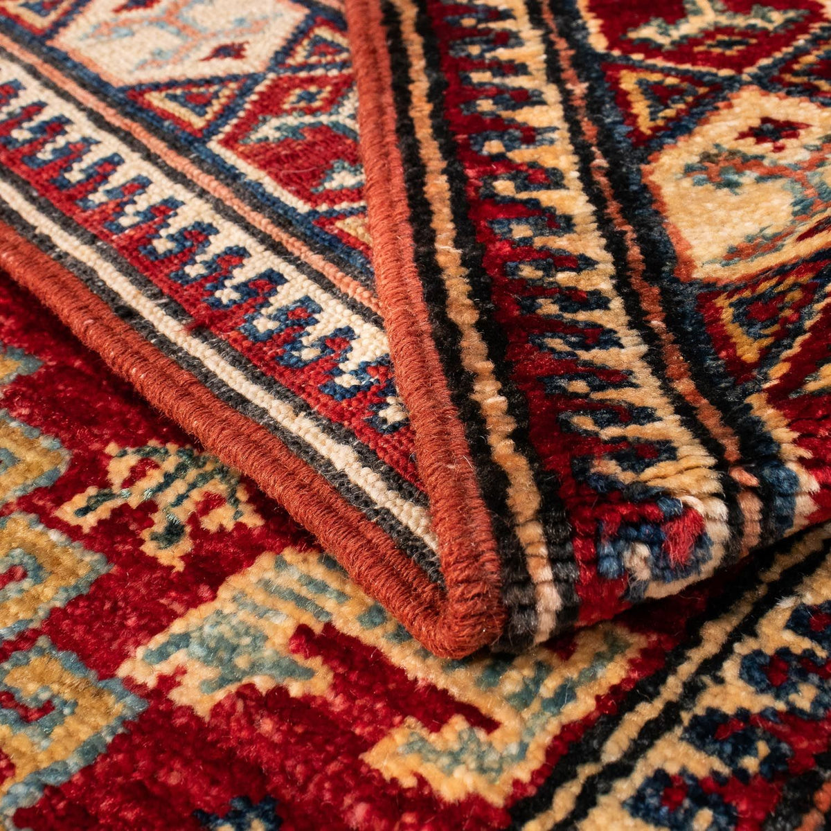 Alfombra de pasillo Alfombra Ziegler - Kazak - 302 x 77 cm - rojo oscuro