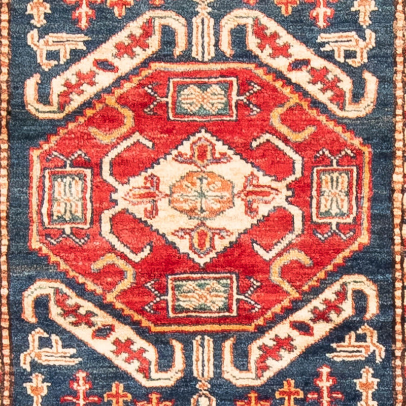Alfombra de pasillo Alfombra Ziegler - Kazak - 258 x 74 cm - azul oscuro