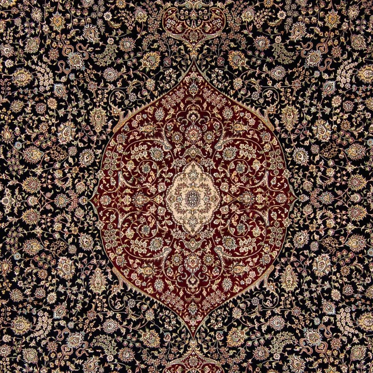 Alfombra oriental - Hereke - 370 x 276 cm - rojo oscuro