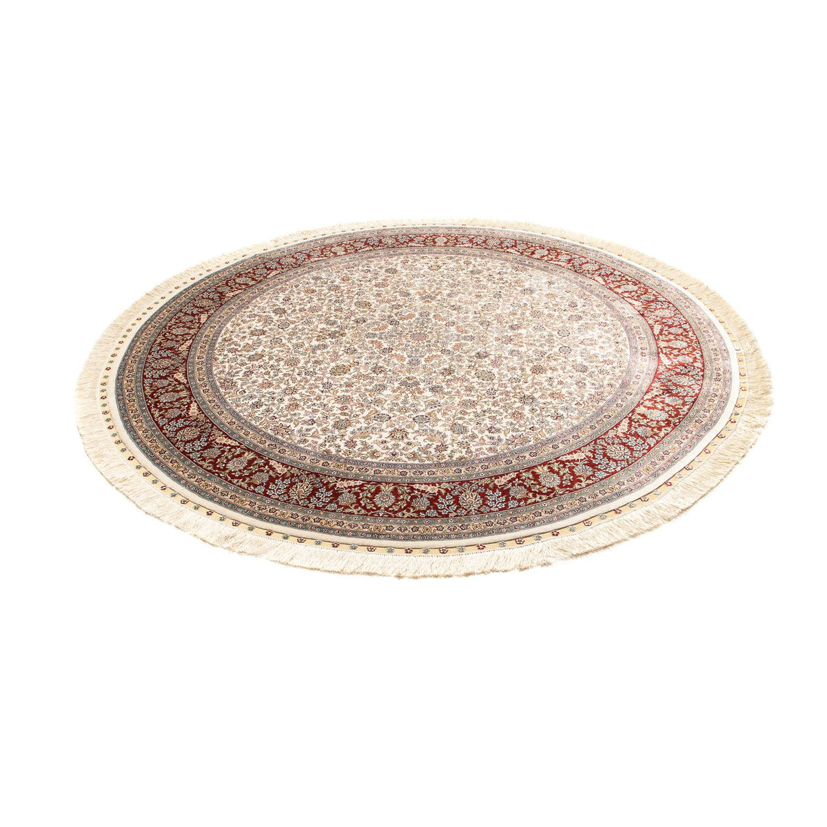 Alfombra oriental - Hereke redondo - 185 x 185 cm - beige