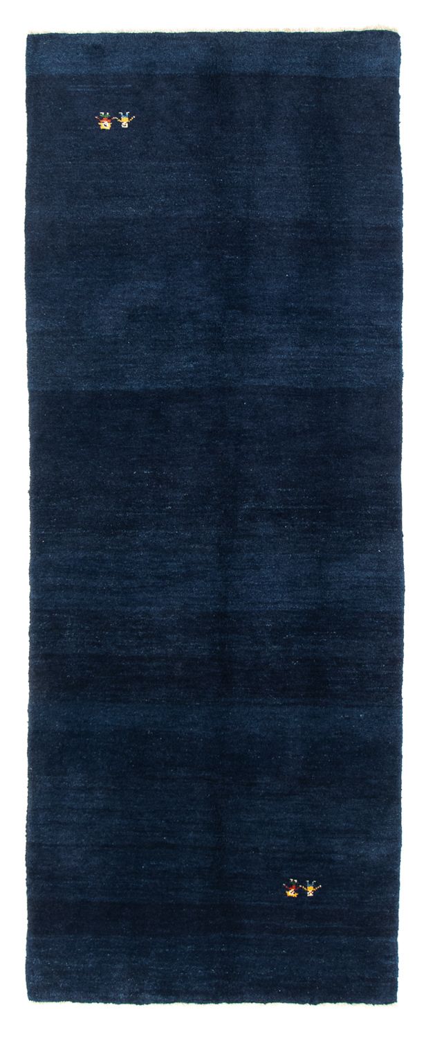 Alfombra de pasillo Alfombra Gabbeh - Persa - 293 x 111 cm - azul oscuro