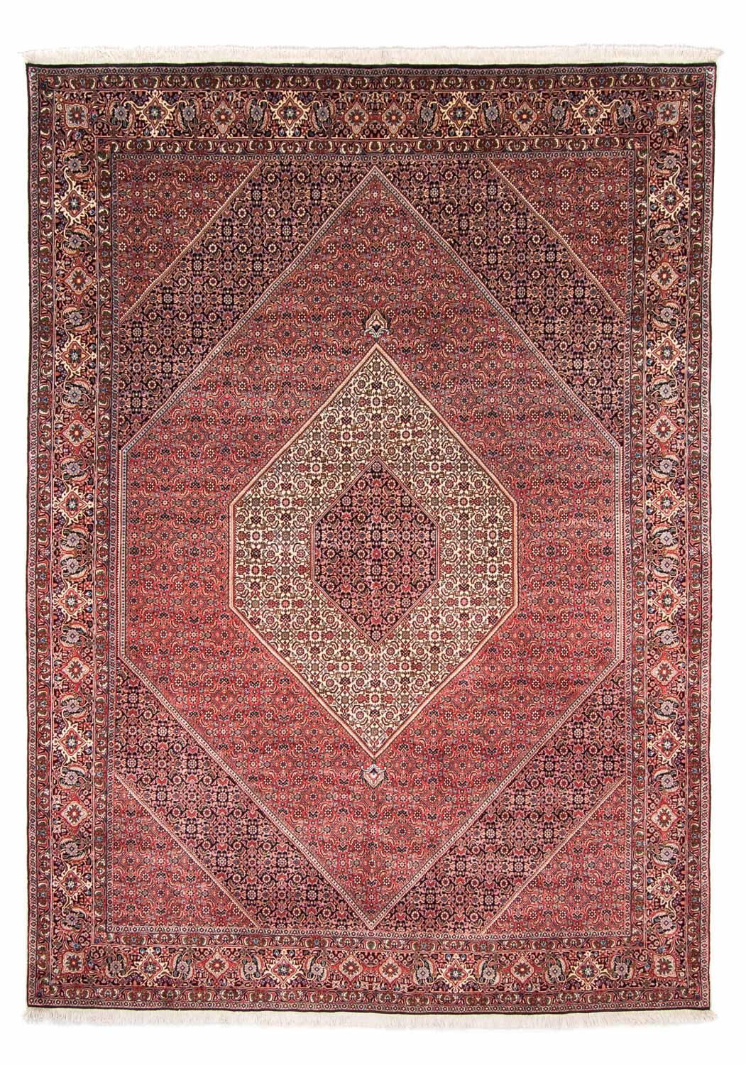 Alfombra persa - Bidjar - 348 x 252 cm - rojo oscuro