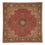 Alfombra persa - Tabriz cuadrado - 204 x 201 cm - rojo oscuro