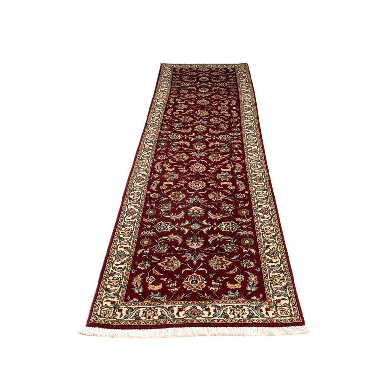 Alfombra de pasillo Alfombra Persa - Tabriz - Real - 316 x 75 cm - rojo oscuro