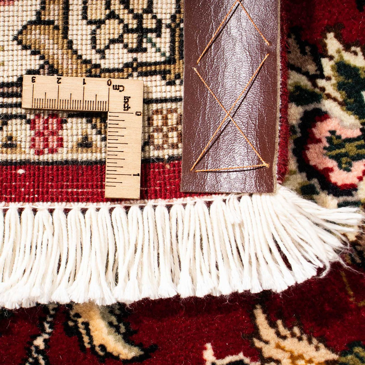 Alfombra de pasillo Alfombra Persa - Tabriz - Real - 316 x 75 cm - rojo oscuro