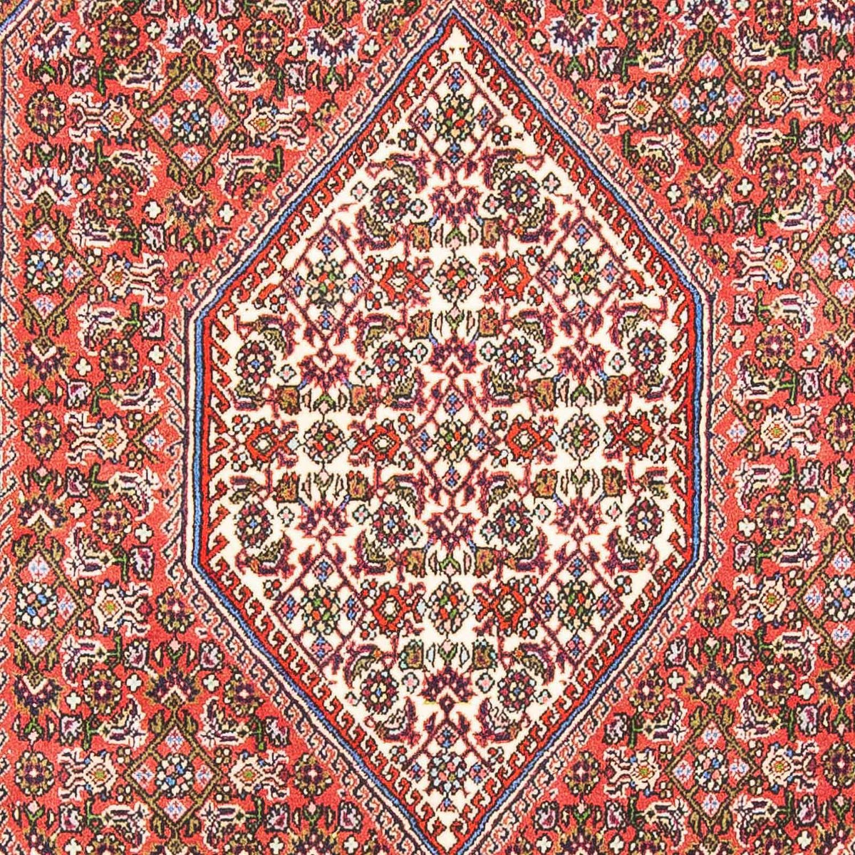 Alfombra persa - Bidjar - 190 x 108 cm - rojo claro