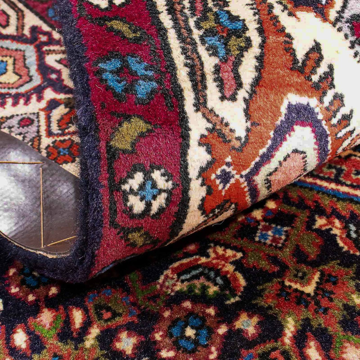 Alfombra persa - Bidjar - 190 x 108 cm - rojo claro