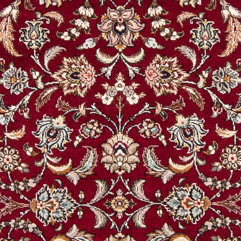 Alfombra de pasillo Alfombra Persa - Tabriz - Real - 390 x 87 cm - rojo oscuro