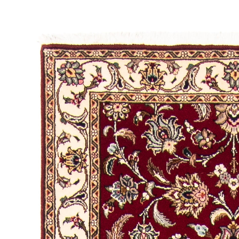 Alfombra de pasillo Alfombra Persa - Tabriz - Real - 390 x 87 cm - rojo oscuro