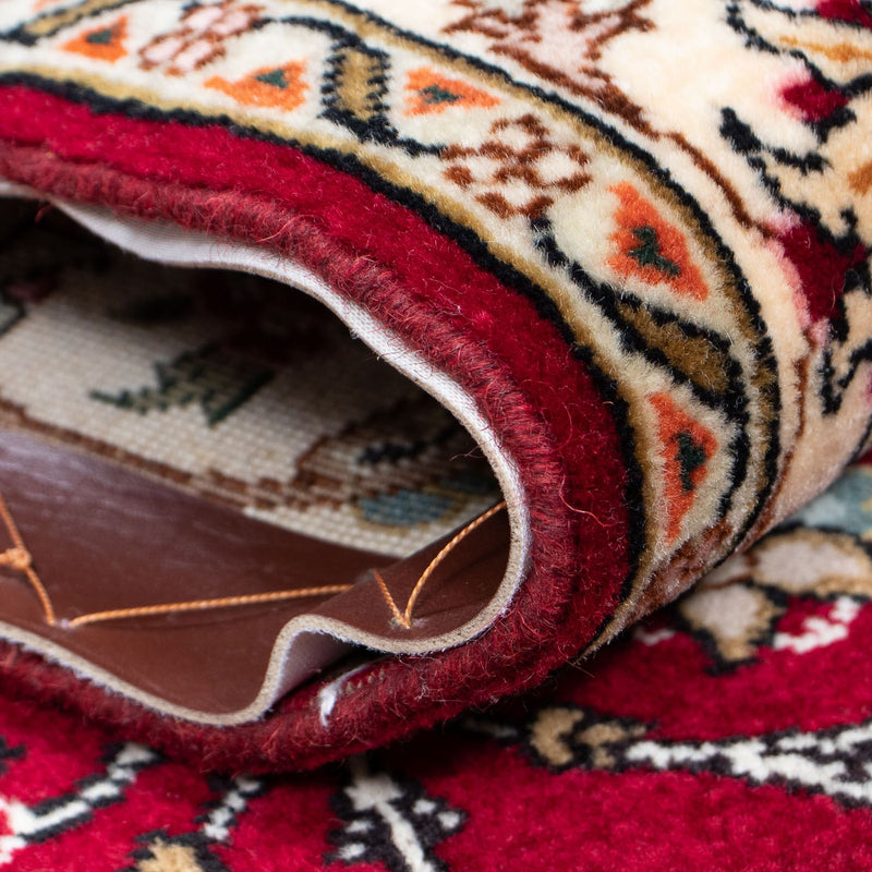 Alfombra de pasillo Alfombra Persa - Tabriz - Real - 390 x 87 cm - rojo oscuro