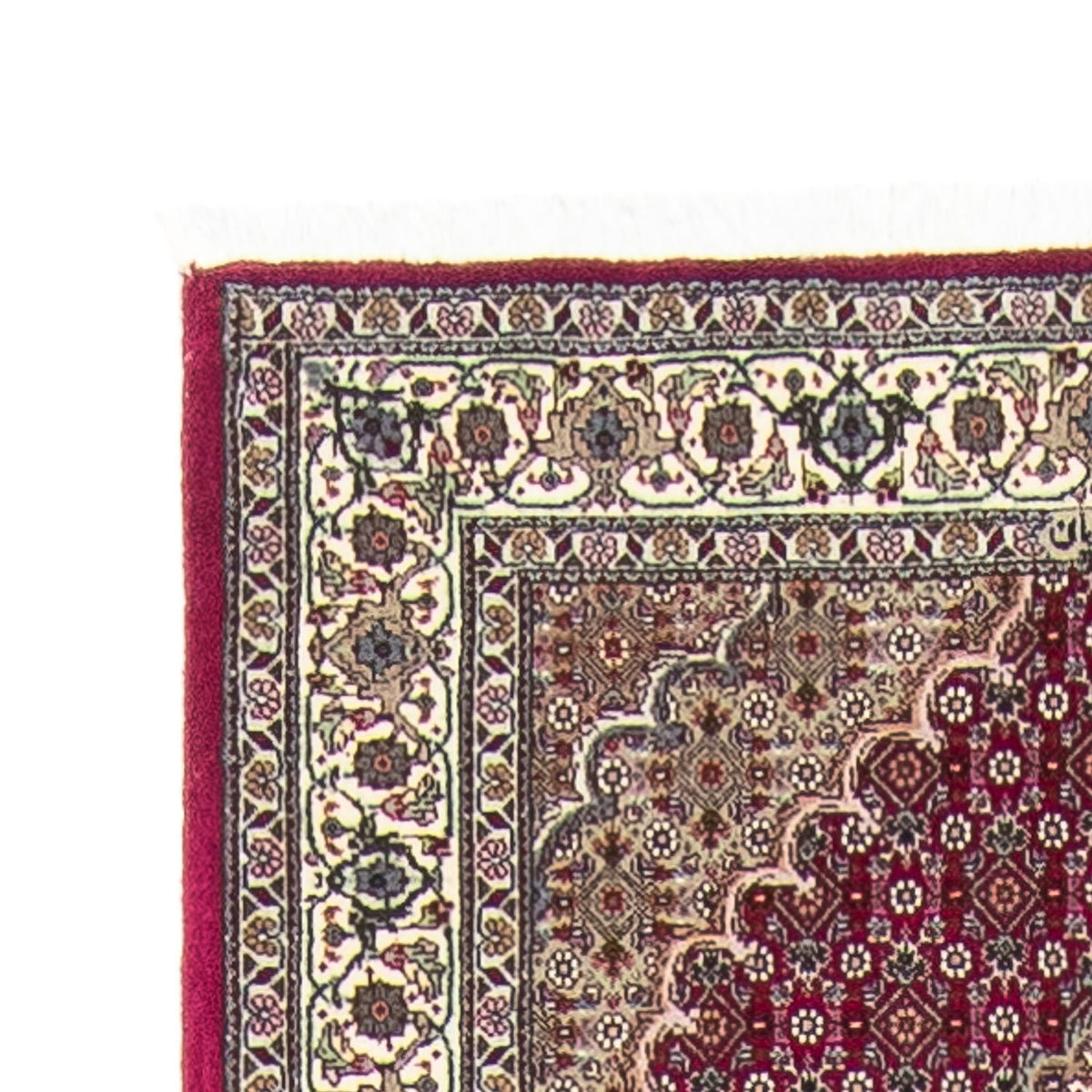 Alfombra de pasillo Alfombra persa - Tabriz - 343 x 82 cm - rojo oscuro