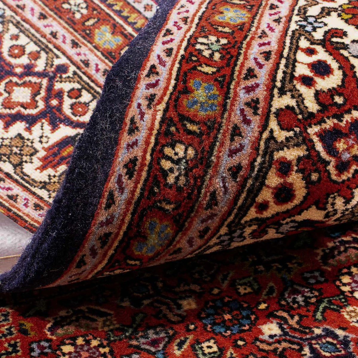 Alfombra persa - Bidjar - 168 x 108 cm - azul oscuro