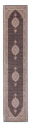 Alfombra de pasillo Alfombra Persa - Tabriz - Real - 391 x 82 cm - azul oscuro