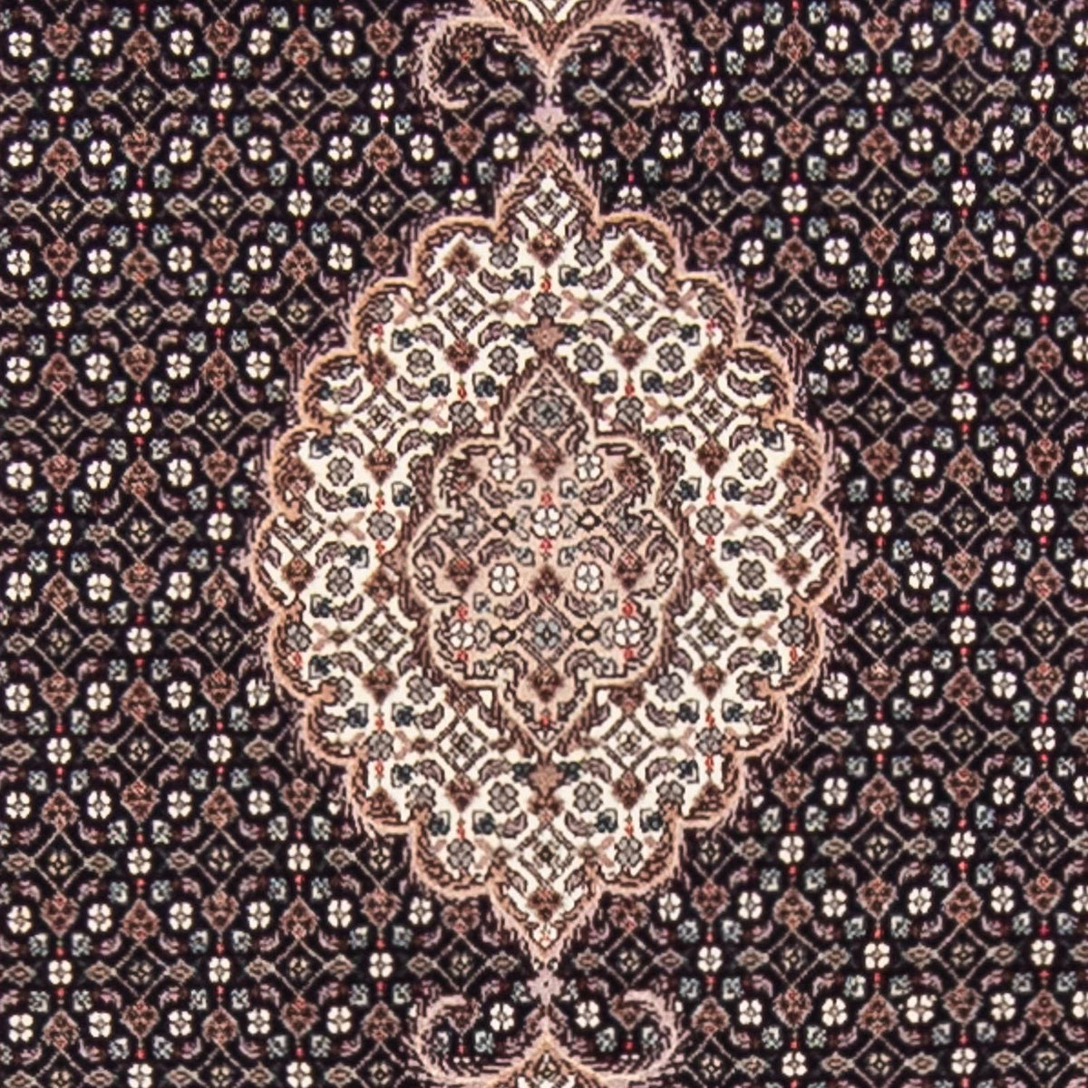 Alfombra de pasillo Alfombra Persa - Tabriz - Real - 391 x 82 cm - azul oscuro