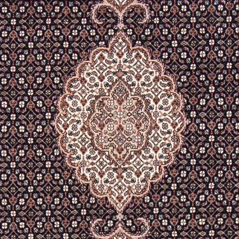 Alfombra de pasillo Alfombra Persa - Tabriz - Real - 391 x 82 cm - azul oscuro