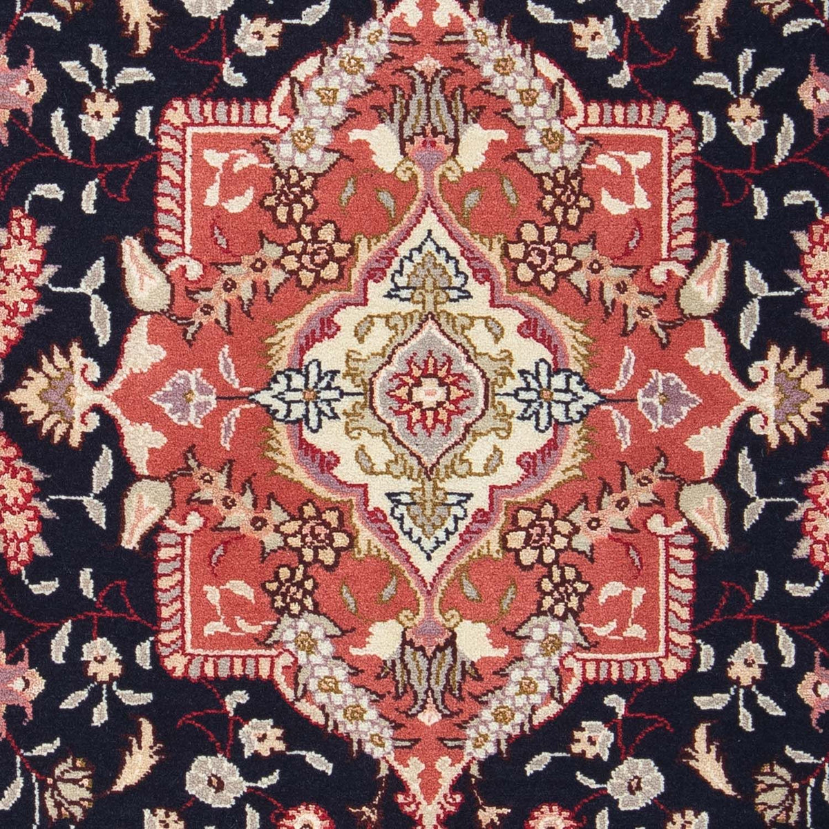 Alfombra Persa - Tabriz - Real - 92 x 61 cm - azul oscuro