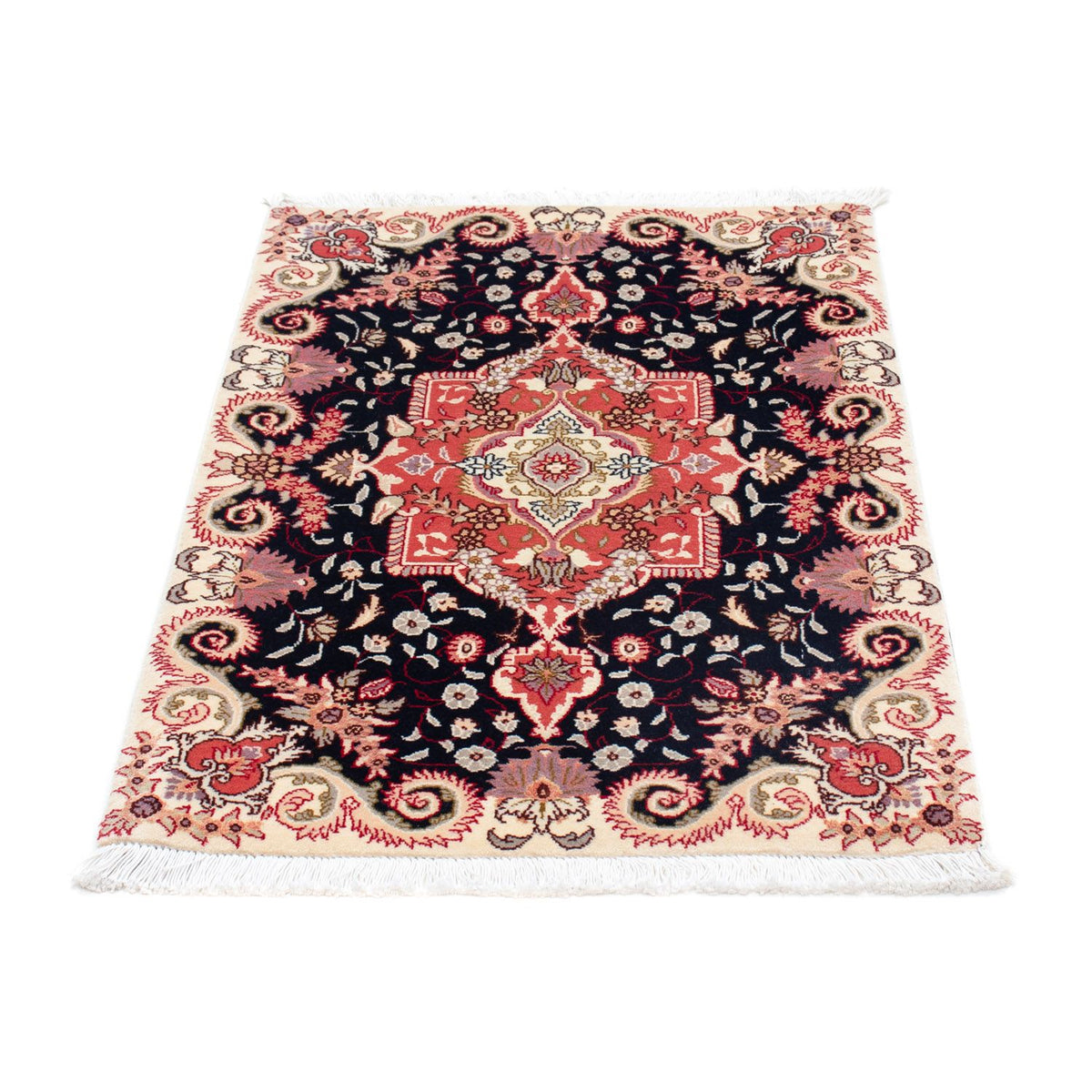 Alfombra Persa - Tabriz - Real - 92 x 61 cm - azul oscuro