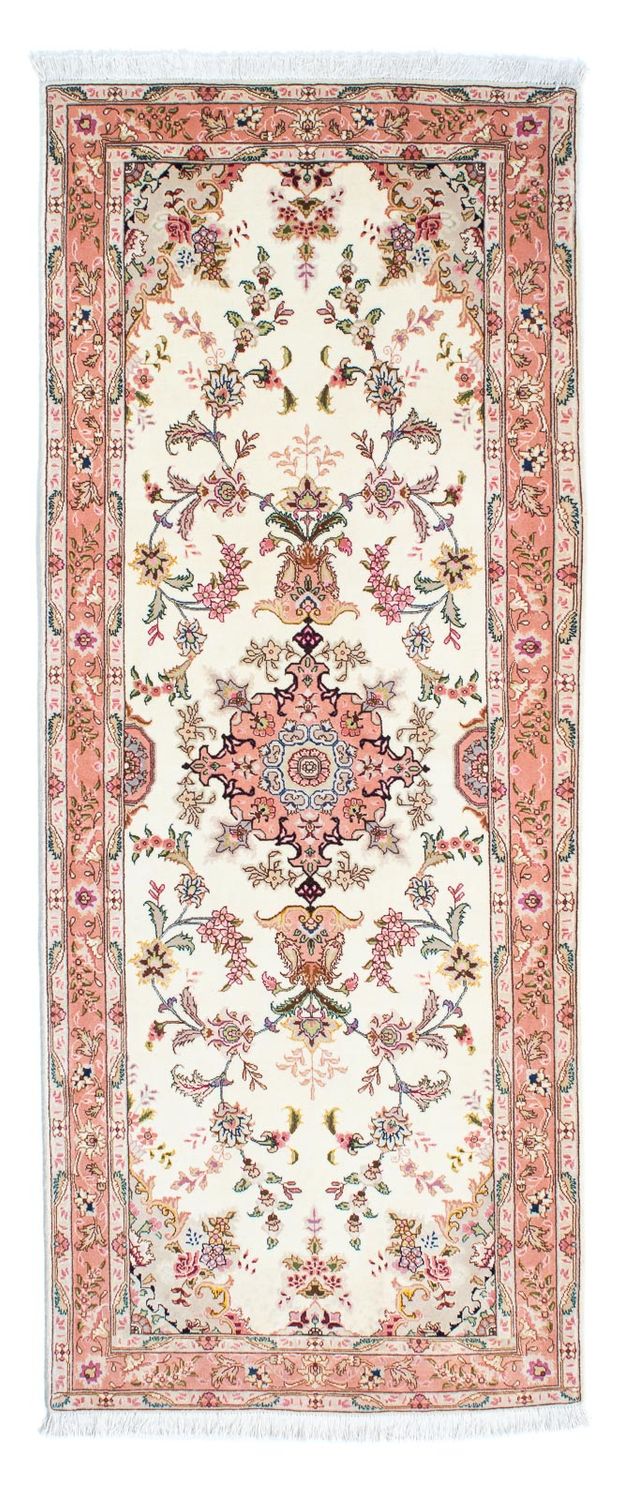 Alfombra de pasillo Alfombra Persa - Tabriz - Real - 212 x 82 cm - beige