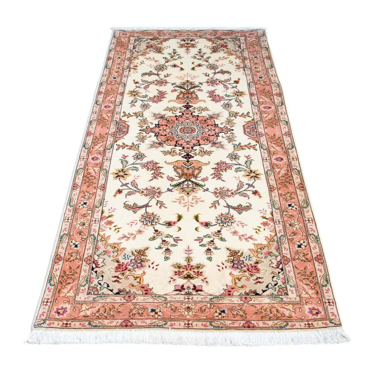 Alfombra de pasillo Alfombra Persa - Tabriz - Real - 212 x 82 cm - beige