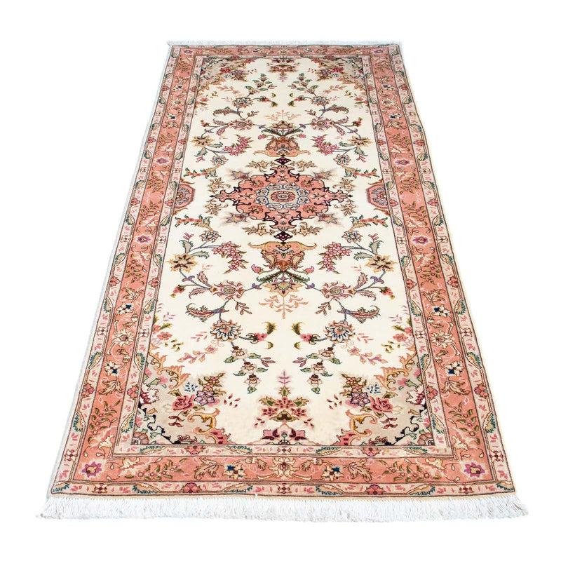 Alfombra de pasillo Alfombra Persa - Tabriz - Real - 212 x 82 cm - beige