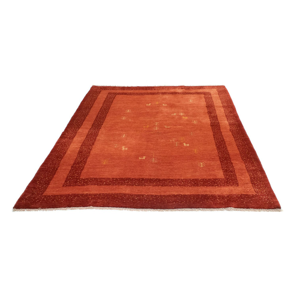 Alfombra Gabbeh - Persa - 200 x 150 cm - rojo