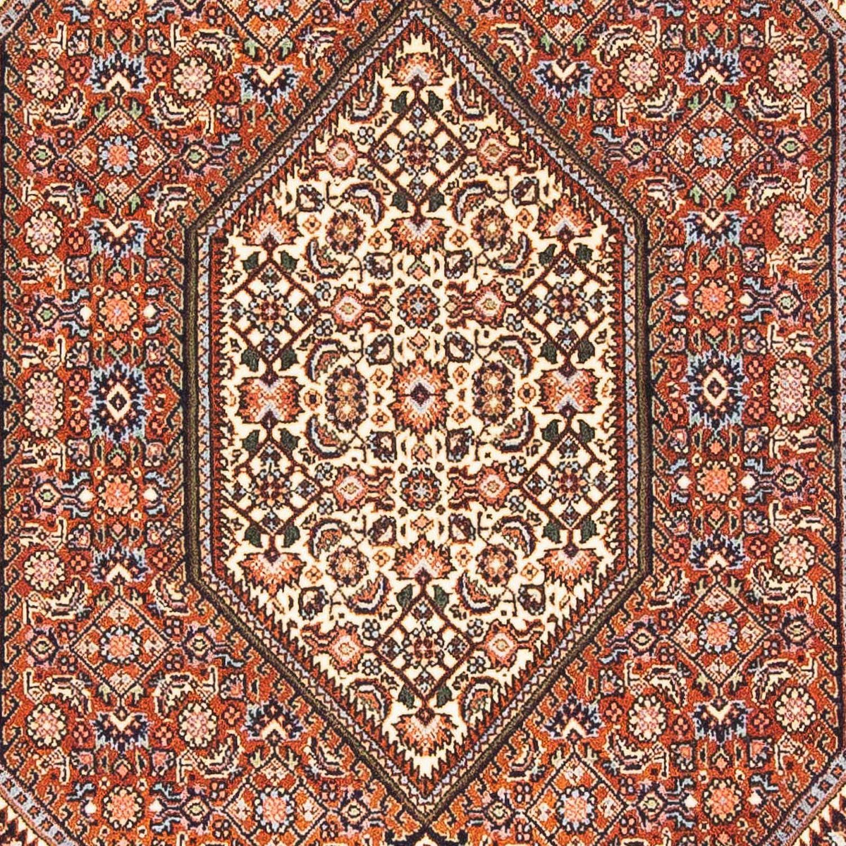 Alfombra persa - Bidjar - 150 x 108 cm - rojo