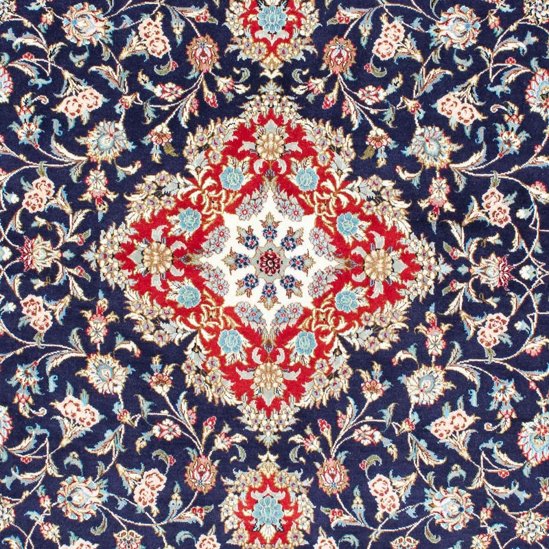 Alfombra persa - Ghom - 200 x 130 cm - azul oscuro