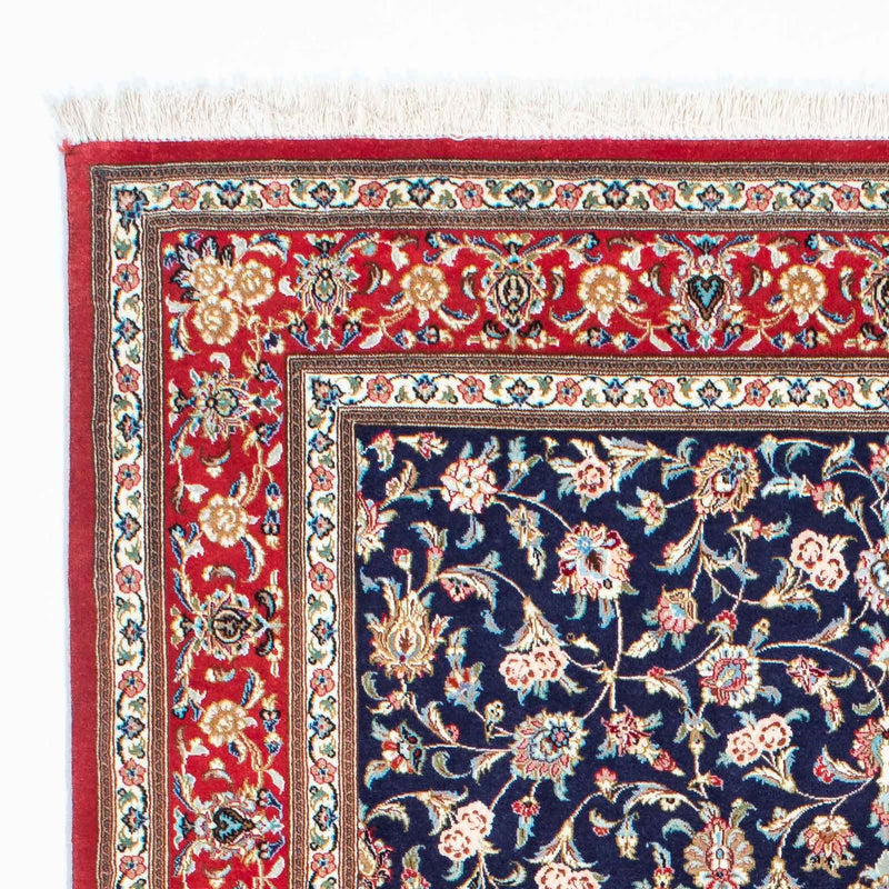 Alfombra persa - Ghom - 200 x 130 cm - azul oscuro