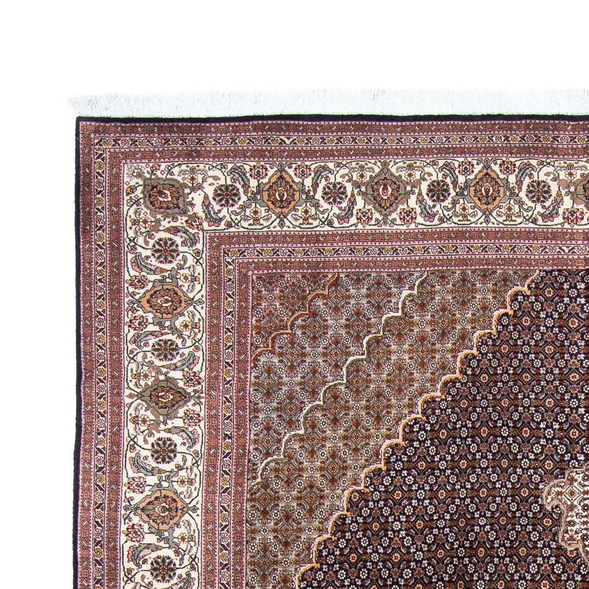 Alfombra persa - Tabriz - 295 x 200 cm - azul oscuro