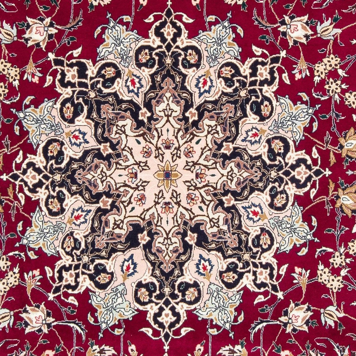 Alfombra Persa - Tabriz - Real - 308 x 203 cm - rojo oscuro