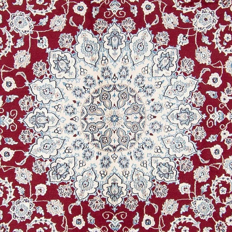 Alfombra persa - Nain redondo  - 295 x 295 cm - rojo oscuro