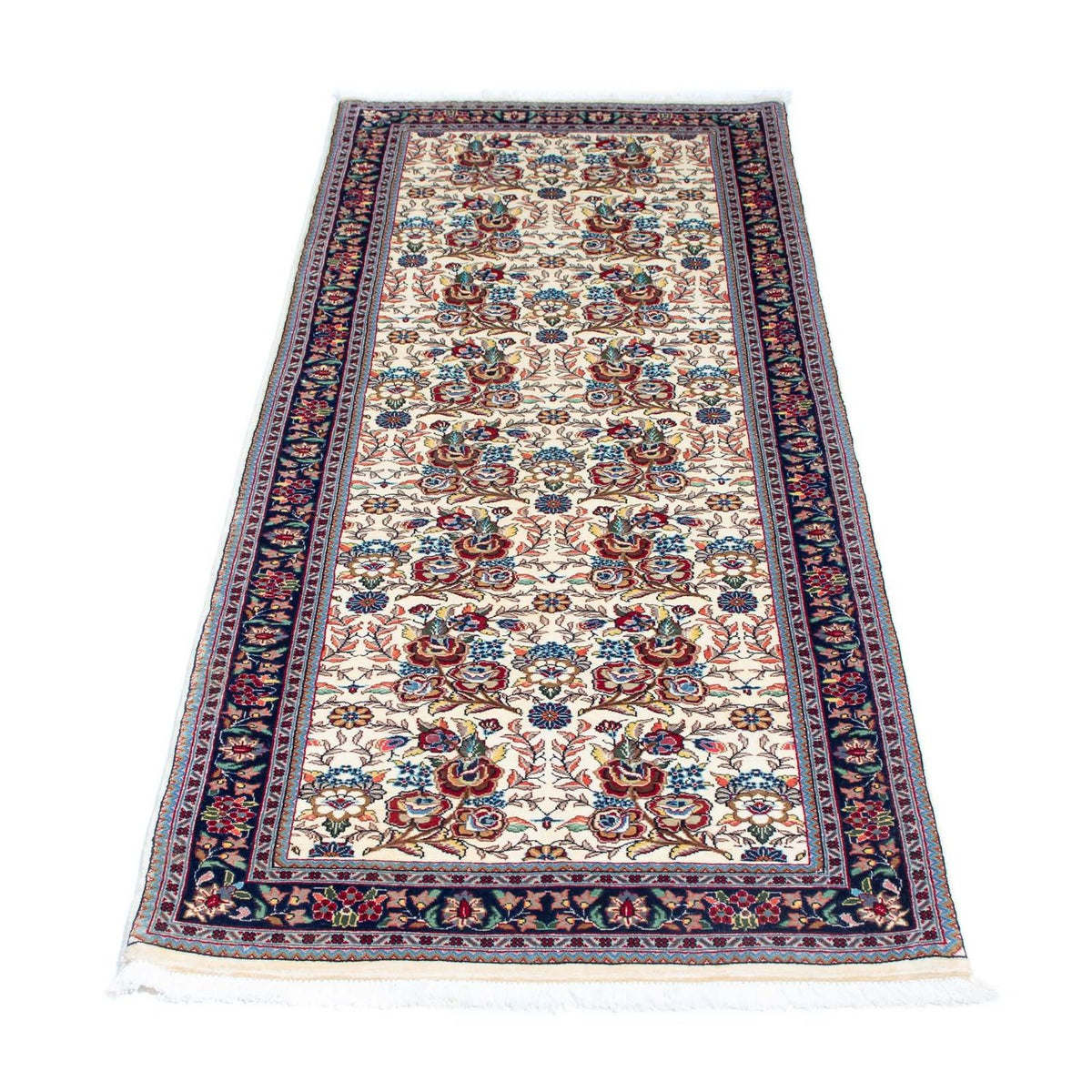 Alfombra de pasillo Alfombra persa - Ghom - 194 x 70 cm - beige