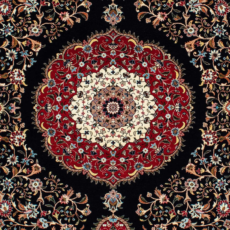 Alfombra persa - Ghom - 210 x 140 cm - azul oscuro