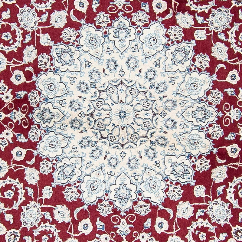 Alfombra persa - Nain redondo  - 300 x 300 cm - rojo oscuro