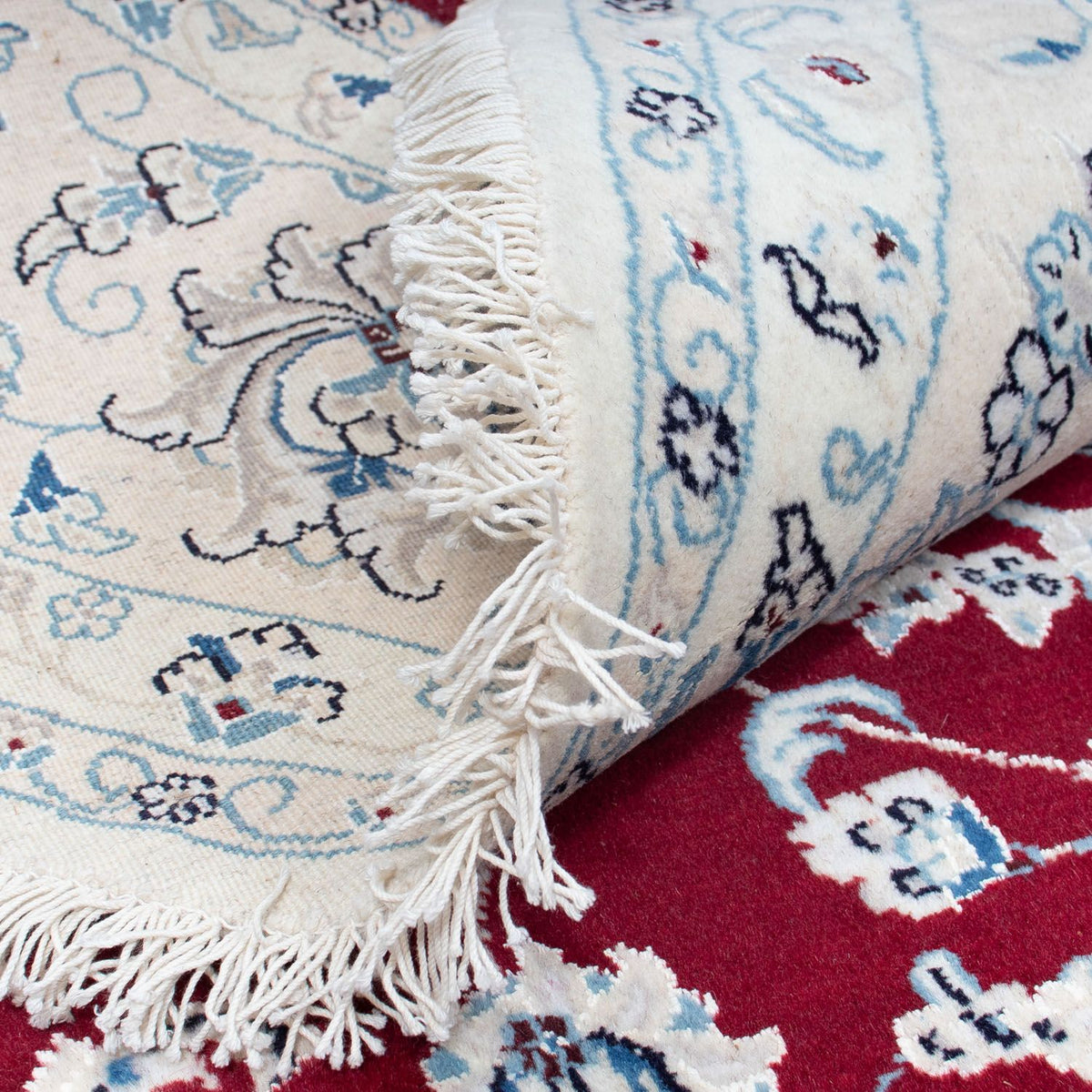 Alfombra persa - Nain redondo  - 300 x 300 cm - rojo oscuro