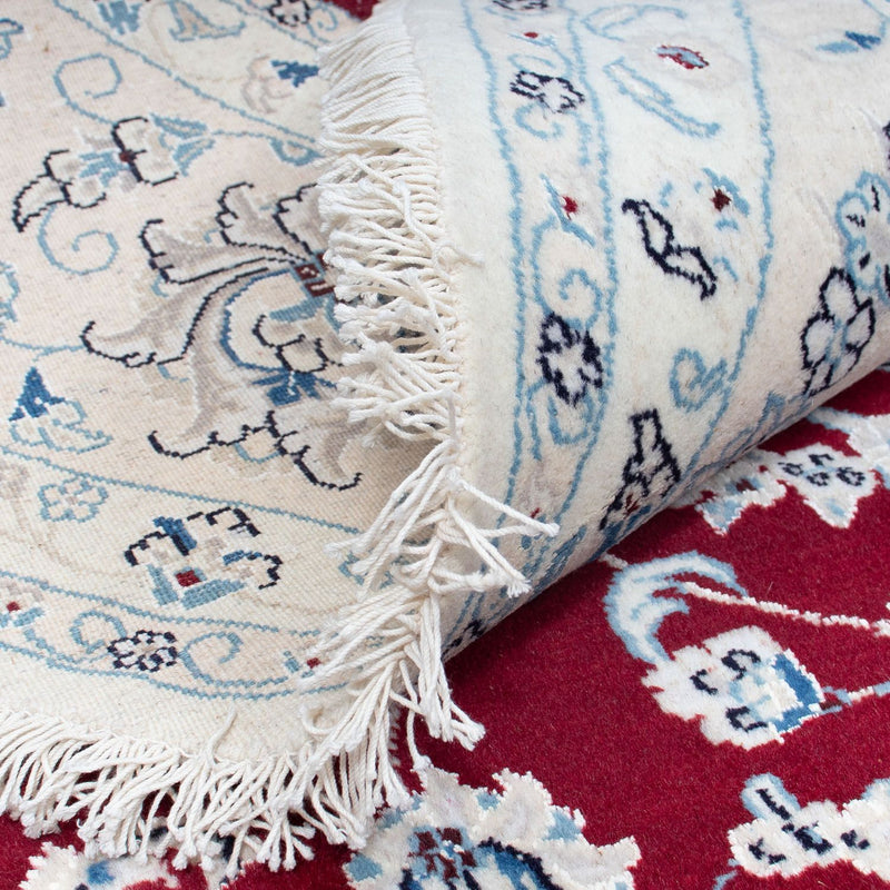 Alfombra persa - Nain redondo  - 300 x 300 cm - rojo oscuro