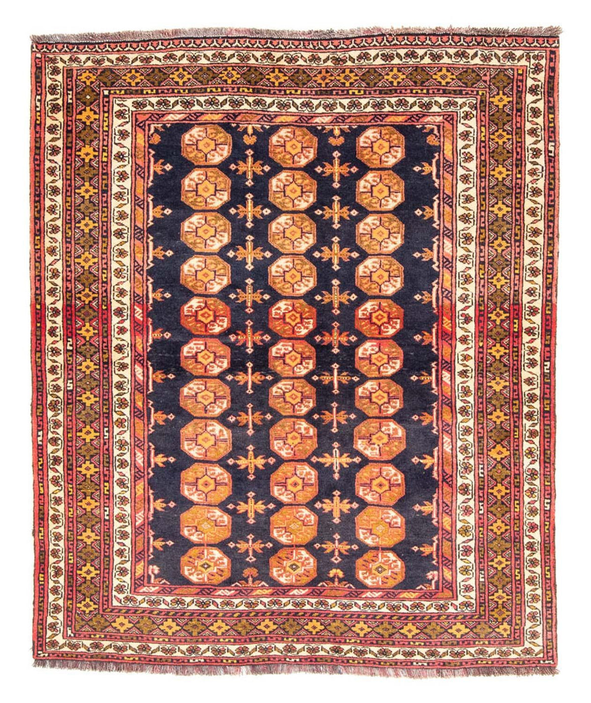 Alfombra Belutsch cuadrado - 174 x 139 cm - azul oscuro