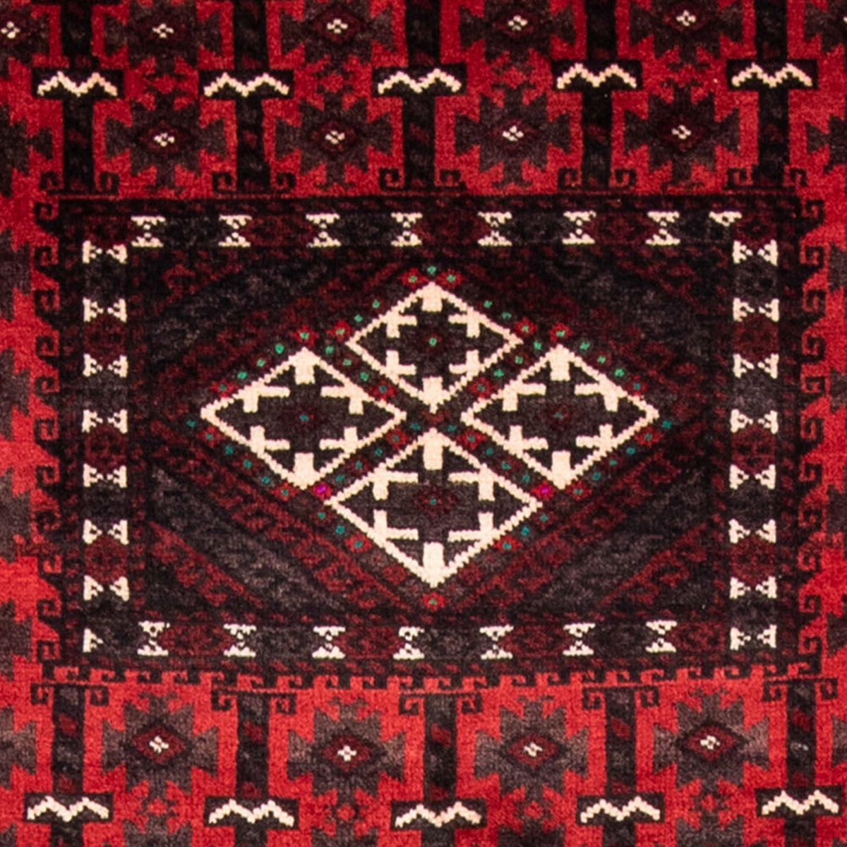 Alfombra de pasillo Alfombra Belutsch - 236 x 118 cm - rojo