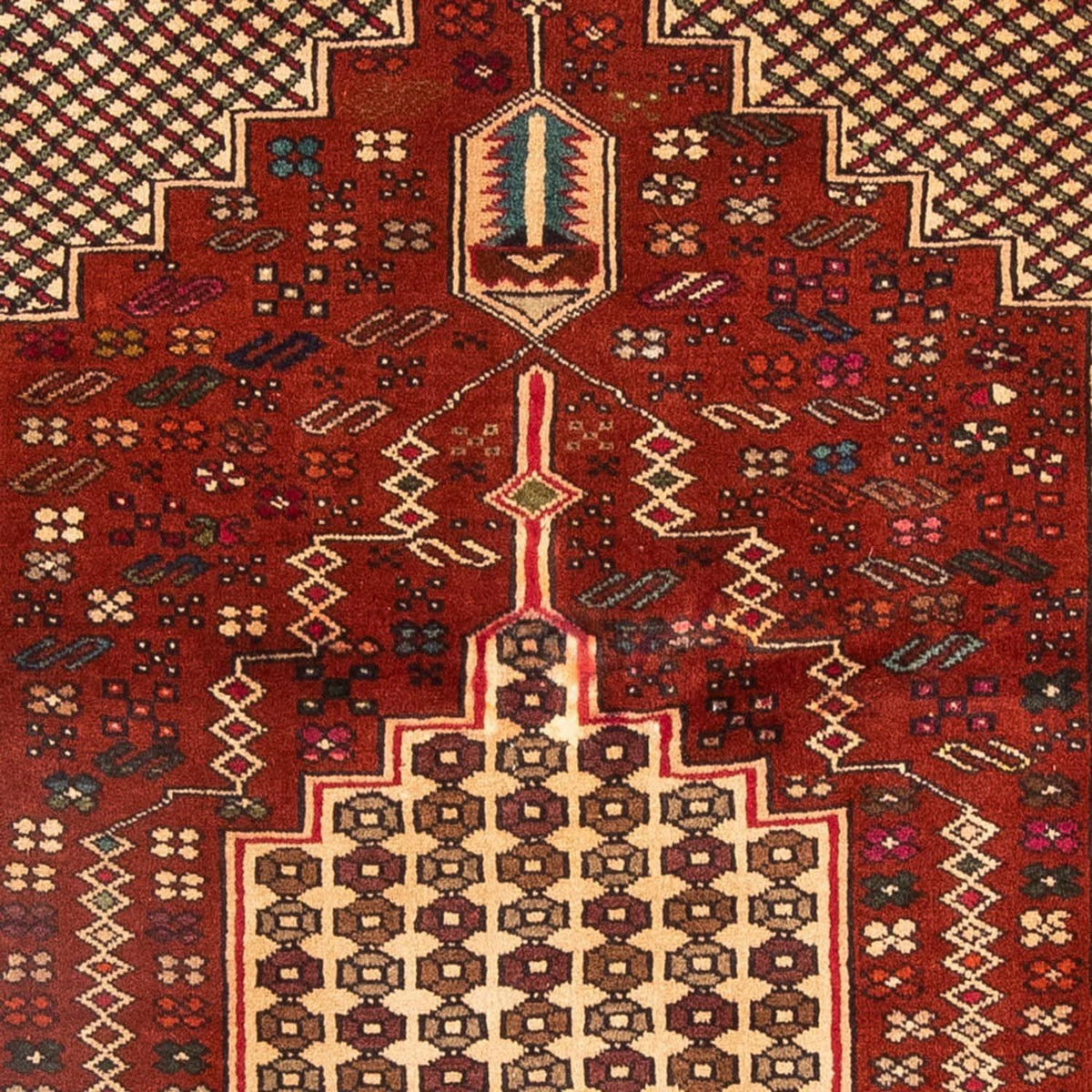 Alfombra Belutsch cuadrado - 174 x 133 cm - rojo